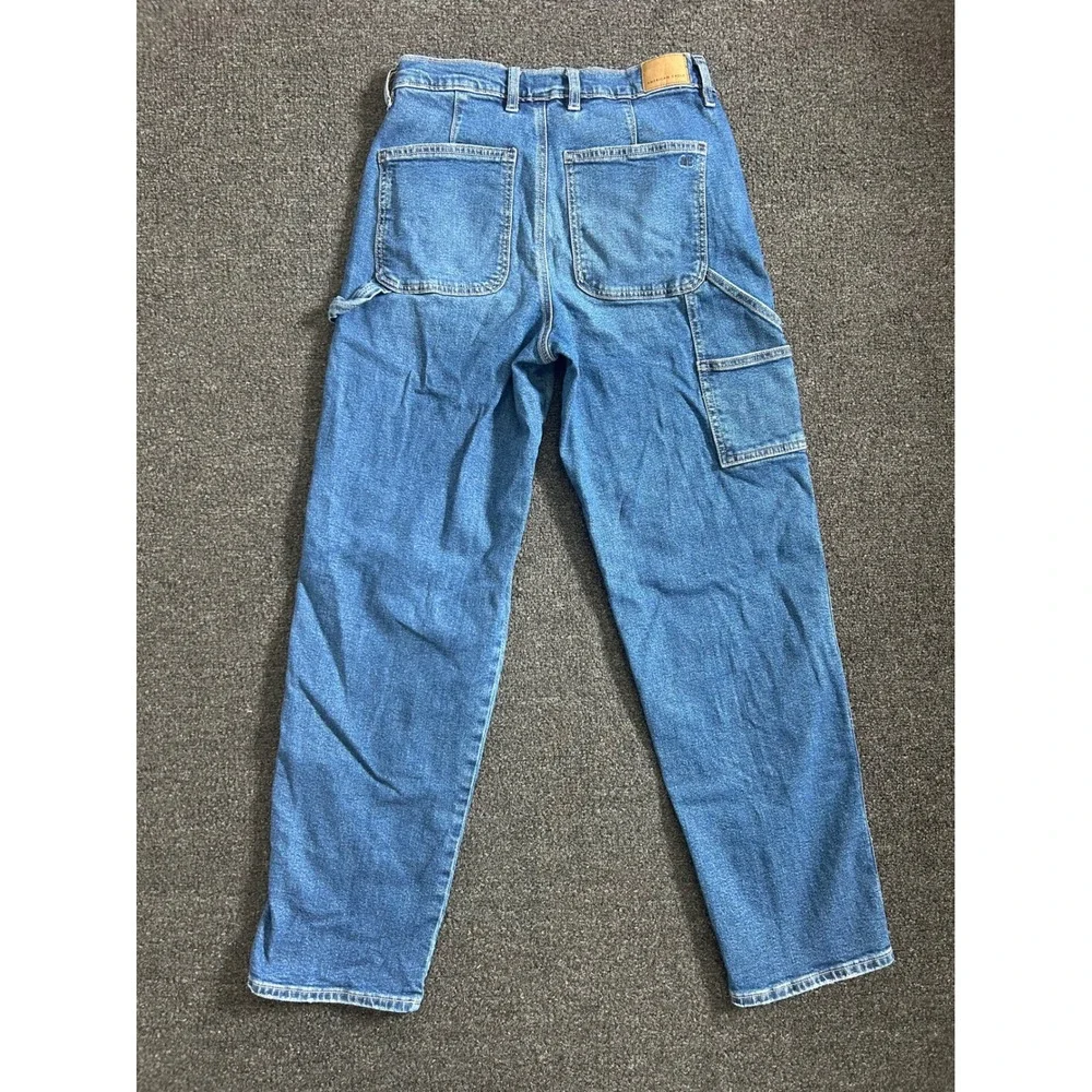 American Eagle Super High Rise Baggy Straight Carpenter Jeans Womens 4R Strigid‎